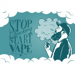 Tapis DIY'UP dessin vapoteur Stop smoking Start Vape