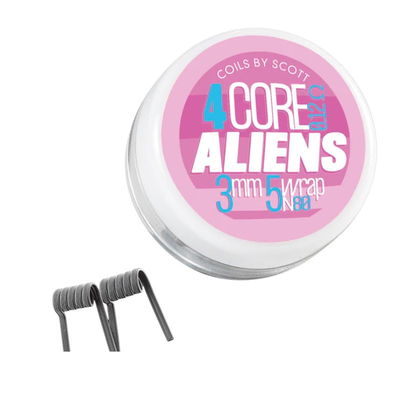 Coils Ni80 4 Core Aliens Clapton 0.12 ohm Coils by Scott