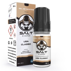 fiole USA Classic Salt E-Vapor 10ml