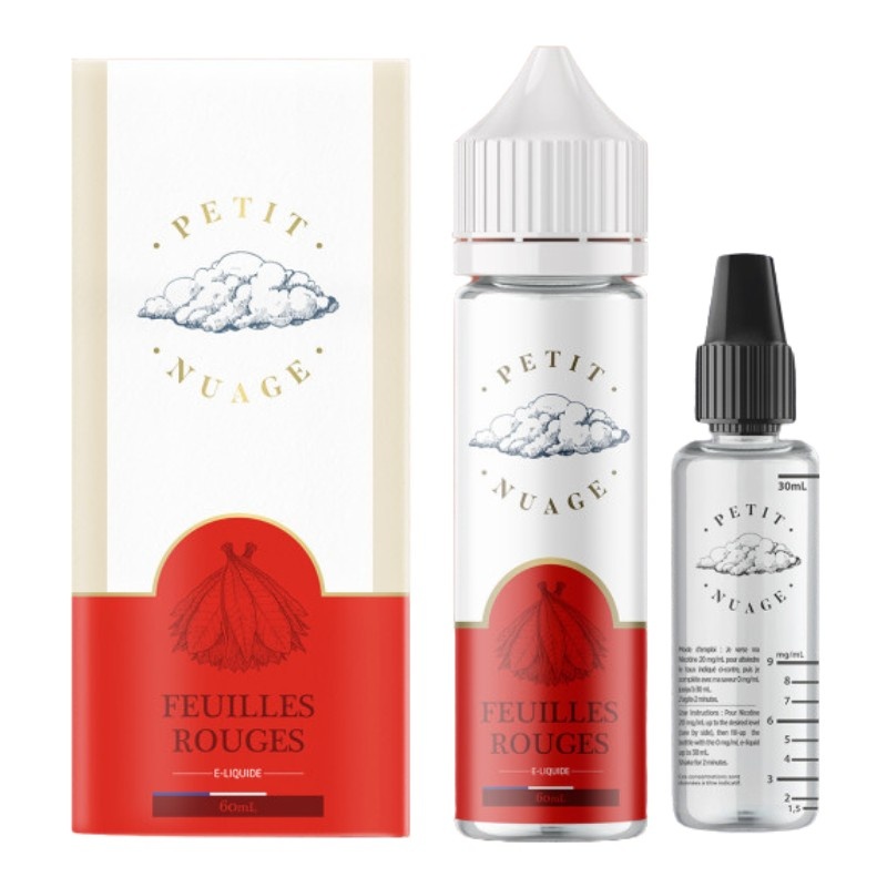 Flacon e-liquide Feuilles Rouges Petit Nuage 60ml