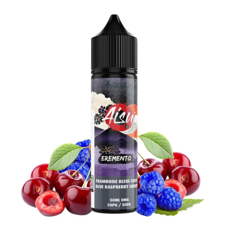 Flacon e-liquide Framboise Bleue Cerise Aisu Eremento 50ml