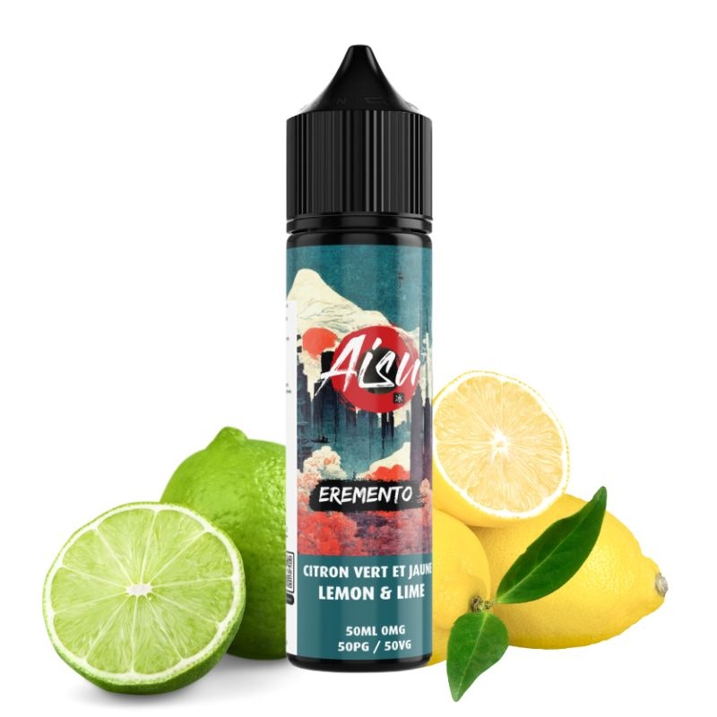 Flacon e-liquide Citron Vert et Jaune Aisu Eremento 50ml