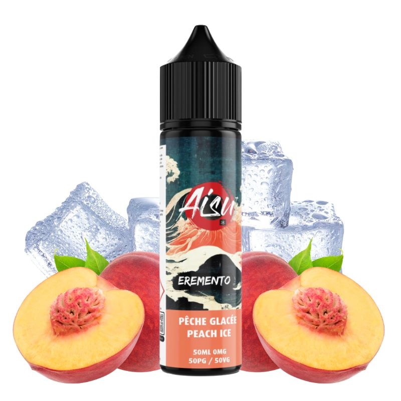 Flacon e-liquide Pêche Glacée Aisu Eremento 50ml