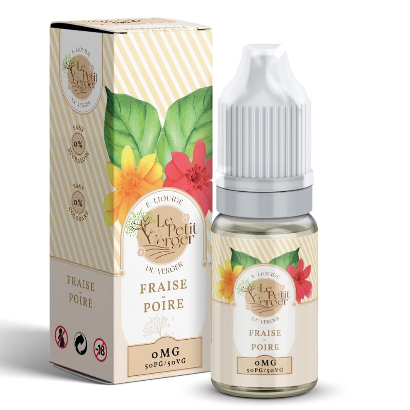 Fiole e-liquide Fraise Poire Le Petit Verger Savourea 10ml