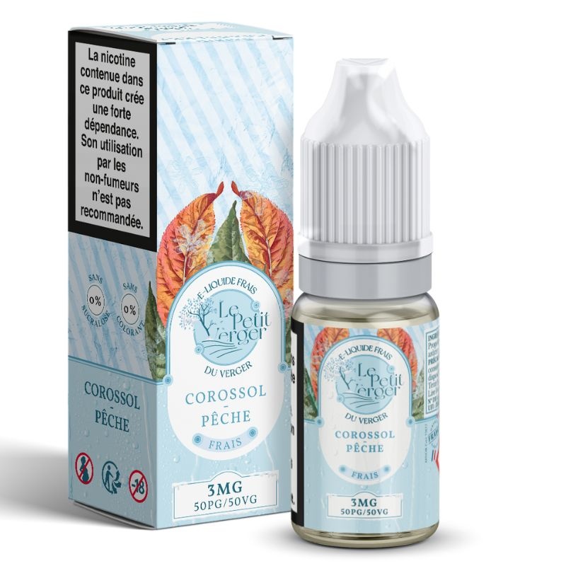 Fiole e-liquide Corossol Pêche Frais Le Petit Verger Savourea 10ml