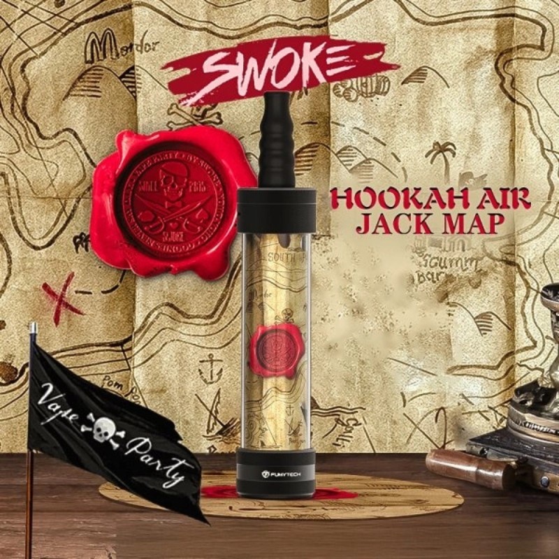 E-Chicha Hookah Air Vape Party Jack Map 80W Design Pirate Edition Limitée