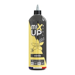 E-liquide Vanille MIX’UP XXL en format 1L, sans nicotine. Une base 100% végétale PG/VG 50/50, fabriquée en France.