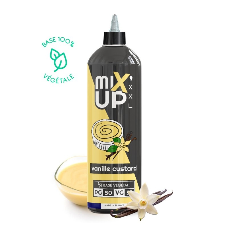 Bouteille e-liquide Vanille Custard MIX’UP XXL en format 1L